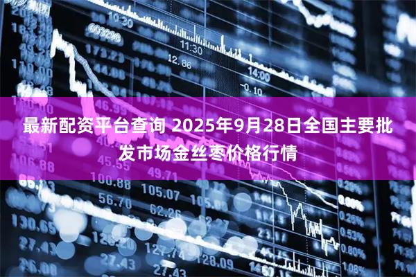 最新配资平台查询 2025年9月28日全国主要批发市场金丝枣价格行情